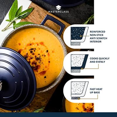 MasterClass Braadpan - Blauw - ø 20 cm / 2.5 liter - standaard anti-aanbaklaag - thumbnail