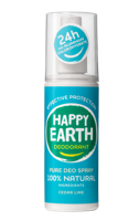 Happy Earth Pure deodorant spray cedar lime 100 Milliliter - thumbnail