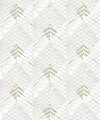 Dutch Wallcoverings Behang Galactik Dessin Wit/Goud L967-00