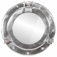 Wandspiegel patrijspoort Ø30 cm aluminium en glas - thumbnail