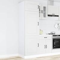 Keukenkast Kalmar bewerkt hout wit - thumbnail