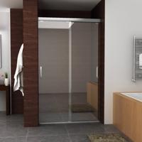 BWS Nisdeur Dubbele Schuifdeur 2-Delig 140x200 cm 8 mm NANO Coating - thumbnail