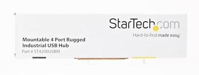 StarTech.com 4 poorten USB 2.0 hub - industriële USB-A hub van metaal - hoedenrails/wand/tafelmontage mogelijk - TAA-conform - USB Expander Hub (ST4200USBM)