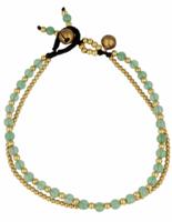 Enkelbandje Gipsy-stijl Aventurijn Groen - thumbnail