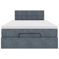 Ottoman bed met matras en LED's 90x190cm fluweel donkergrijs - thumbnail