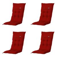 Kussen lage rug Rib rood 105 cm x 50 cm (4 stuks) Madison - Madison - thumbnail