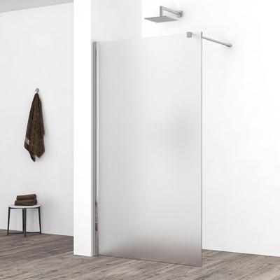 Wiesbaden Comfort Inloopdouche 90x200 cm Nano-coating Melkglas Chroom
