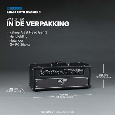 Boss Katana Artist Head Gen 3 100 Watt gitaarversterker top - thumbnail