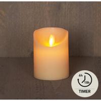 Anna's Collection Led rustiek stompkaars ivoor 7,5x10cm - thumbnail