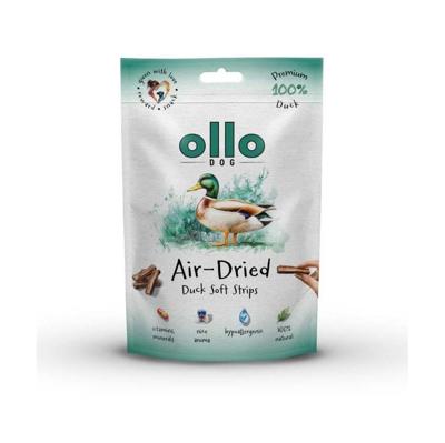OLLO Air-Dried Duck strips - traktatie voor hond - 80g