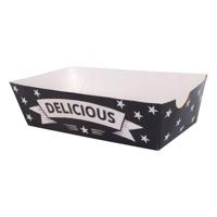 Basic Wegwerp bakje voor warm voedsel 8 stuks 16x9x4,5 cm - thumbnail