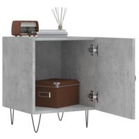 Nachtkastjes 2 st 40x40x50 cm bewerkt hout betongrijs - thumbnail