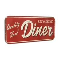 Blikken muurplaat "Diner" - thumbnail