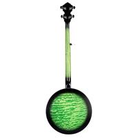 Ortega Falcon Series 5-string Banjo Transparent Green elektrisch-akoestische banjo met gigbag - thumbnail