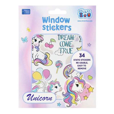 Raamstickers Eenhoorn, 16x21cm