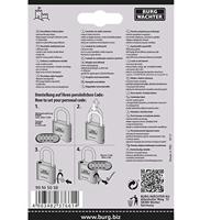 Burg Wächter No. 99 Ni 50 SB Hangslot Messing Cijferslot - thumbnail