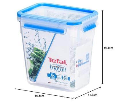 Tefal Fresh Vershouddoos 100% Lekvrij Inhoud 1,5L Rechthoekig