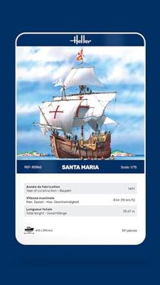 Heller 80865 SANTA MARIA Bouwpakket Schaal 1:75