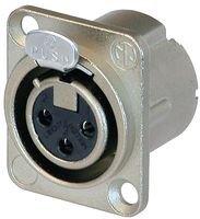 Neutrik NC3FD-H XLR-connector Flensbus, contacten haaks Aantal polen: 3 Zilver 1 stuk(s)