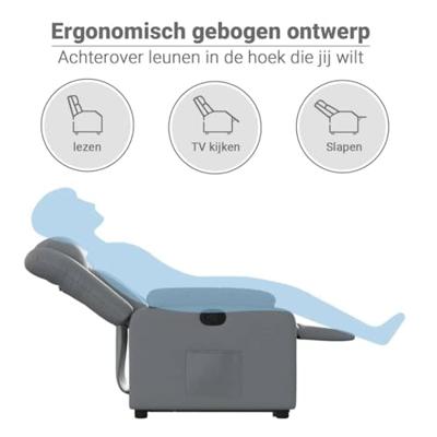 Sta-op-stoel kunstleer grijs