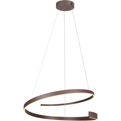 LED Hanglamp - Cinque Cinardi - 1 Lichtpunt van 50 Watt - Dimbaar - Aanpasbare Lichtkleur - Hoogte Aanpasbaar - Donkerbruin - Metaal