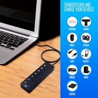 USB-HUB Ewent EW1147 Zwart - thumbnail