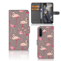 OnePlus Nord | Telefoonhoesje | Met pasjeshouder | Flamingo - thumbnail