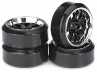 Absima drift banden Type C - Zwart/Chrome - thumbnail