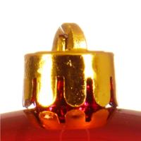 Decoris kerstbal plastic 40cm glans kerstrood - thumbnail