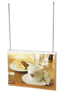 Acryl U-houder A5 horizontaal 2 gaatjes