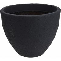 BLOEMPOT STEEN DIA 40XH31CM ZWART - thumbnail