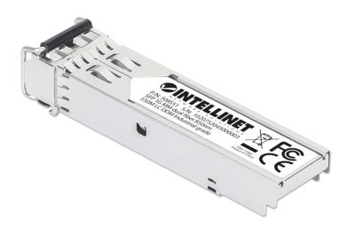 Intellinet 508551 Industriële Transceiver Gigabit Glasvezel LC Duplex SFP Grijs Zilver
