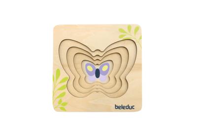 Beleduc houten lagenpuzzel vlinder - thumbnail