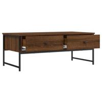 Salontafel 101x49x39,5 cm bewerkt hout bruin eikenkleur - thumbnail