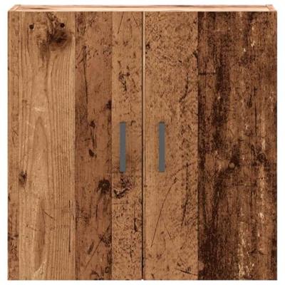 Wandkast 60x31x60 cm bewerkt hout oud houtkleurig