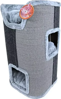 Krab-/klimmeubel 2 gaats 75 cm, grijs/zwart.