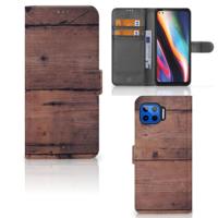 Motorola Moto G 5G Plus | Book Style Case | Old Wood - thumbnail