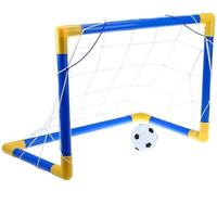 Mini Voetbaldoel set met Bal en Pomp - Goal - 81x 43 x 52 cm - thumbnail