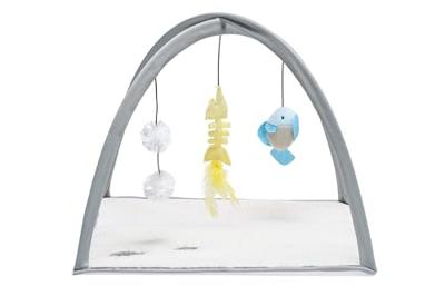 Beeztees kitten speelkleed Xabia grijs kattenspeelgoed 40x40x33cm