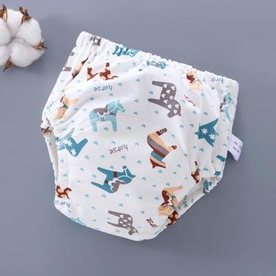 6 laag baby luier waterdichte herbruikbare doek luiers Baby katoen opleiding ondergoed broek luier L (12-18KG) (Trojan)