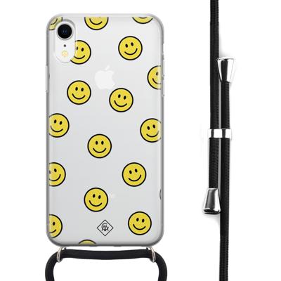 iPhone XR hoesje met koord - Smileys