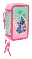 Driedubbele Pennenzak Lilo & Stitch Ice cream Roze 12,5 x 19,5 x 5,5 cm 37 Onderdelen - thumbnail
