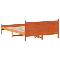 Bedframe zonder matras massief grenenhout wasbruin 140x200 cm - thumbnail