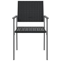 Tuinstoelen 4 st 54x62,5x89 cm poly rattan zwart - thumbnail