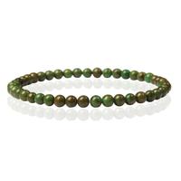 Memphis Natuursteen Armband - 4mm Green Jade - thumbnail