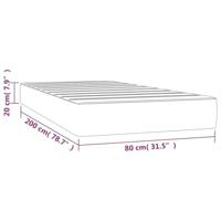 Pocketveringmatras 80x200x20 cm kunstleer zwart - thumbnail