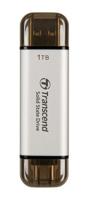 Transcend ts1tesd310s esd310s external ssd, 1tb, usb 10gbps, type c/a, 1050 mb/s, silver - thumbnail