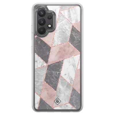 Samsung Galaxy A32 4G hybride hoesje - Stone grid Samsung Galaxy A32 4G hybride hoesje - Stone grid