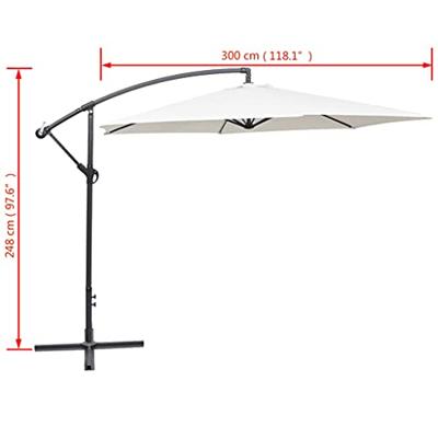 Zweefparasol 3 m zandwit