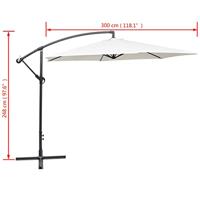 Zweefparasol 3 m zandwit - thumbnail